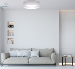 DUOLLA - lampa sufitowa/plafon LED ECRU, 45x10 cm, ecru