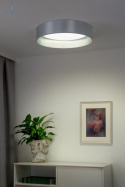 DUOLLA - lampa sufitowa/plafon LED GLAMOUR, 45x10 cm, biały/srebrny