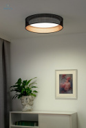 DUOLLA - lampa sufitowa/plafon LED GLAMOUR, 45x10 cm, czarny z otworami/miedziany