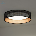 DUOLLA - lampa sufitowa/plafon LED GLAMOUR, 45x10 cm, czarny z otworami/miedziany