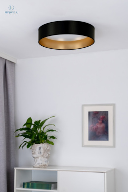 DUOLLA - lampa sufitowa/plafon LED GLAMOUR, 45x10 cm, czarny/złoty