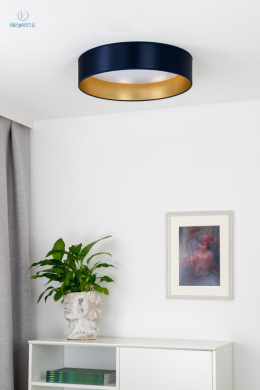 DUOLLA - lampa sufitowa/plafon LED GLAMOUR, 45x10 cm, granatowy/złoty