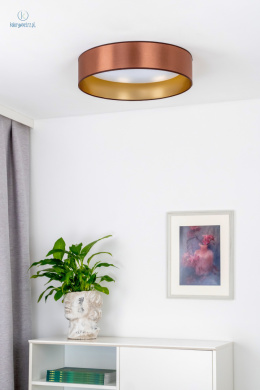 DUOLLA - lampa sufitowa/plafon LED GLAMOUR, 45x10 cm, miedziany/złoty