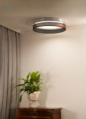 DUOLLA - lampa sufitowa/plafon LED GLAMOUR DUO, 45x10 cm, biały/miedziany