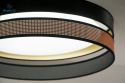 DUOLLA - lampa sufitowa/plafon LED GLAMOUR DUO, 45x10 cm, czarny/miedziany