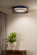 DUOLLA - lampa sufitowa/plafon LED GLAMOUR DUO, 45x10 cm, granatowy/miedziany