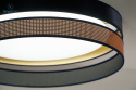 DUOLLA - lampa sufitowa/plafon LED GLAMOUR DUO, 45x10 cm, granatowy/miedziany