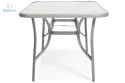 FERTONE - metalowy stół ogrodowy/tarasowy dla 6 osób PORTO, 150x90 cm kolor szary