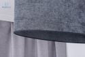 DUOLLA - elegancka lampa sufitowa z abażurem OVAL L, grafitowa