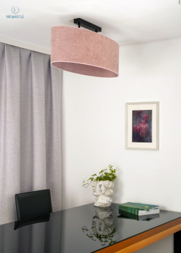 DUOLLA - elegancka lampa sufitowa z abażurem OVAL L, różowa