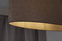 DUOLLA - elegancka lampa sufitowa z abażurem OVAL, cappuccino