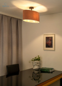 DUOLLA - elegancka lampa sufitowa z abażurem OVAL, różowa