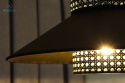 DUOLLA - lampa wisząca z abażurem RIO GLAMOUR RATTAN, czarna/złota