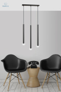 EMIBIG - designerska lampa sufitowa SELTER 3 BLACK, czarna