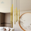 EMIBIG - designerska lampa sufitowa glamour SELTER 6 GOLD, czarno-złota