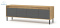 BIM FURNITURE - nowoczesna elegancka szafka RTV NESTA-166, 166x56 cm - kolor dąb craft złoty/bazalt