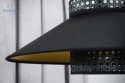DUOLLA - lampa sufitowa z abażurem RIO GLAMOUR RATTAN, czarna/złota