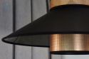 DUOLLA - lampa sufitowa z abażurem RIO GLAMOUR, czarna/miedziana