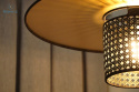 DUOLLA - lampa sufitowa z abażurem TOKYO GLAMOUR RATTAN, złota/czarna