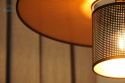 DUOLLA - lampa sufitowa z abażurem TOKYO GLAMOUR SHINY, czarna/miedziana