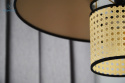 DUOLLA - lampa wisząca z abażurem TOKYO GLAMOUR RATTAN, złota/słomkowa