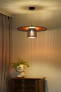 DUOLLA - lampa wisząca z abażurem TOKYO GLAMOUR SHINY, czarna/miedziana
