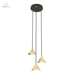 EMIBIG - nowoczesna lampa sufitowa glamour ELIT 3 PREMIUM, czarno-złota