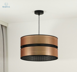 DUOLLA - lampa wisząca z abażurem COPPER SHINY, 40x22 cm miedziana/czarna