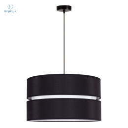 DUOLLA - lampa wisząca z abażurem GLAMOUR DUO, 40x22 cm czarna/biała