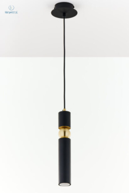 JUPITER - nowoczesna lampa sufitowa ALAS BLACK, czarna/złota
