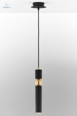 JUPITER - nowoczesna lampa sufitowa ALAS BLACK, czarna/złota