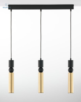 JUPITER - nowoczesna lampa sufitowa ALAS L3 GOLD/BLACK, złota/czarna