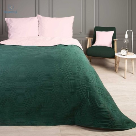 Darymex - Narzuta na łóżko TARA green+light pink, 200x220 cm