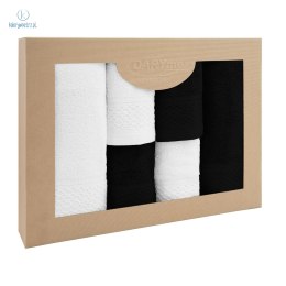 Darymex - zestaw ręczników bawełnianych SOLANO Biały+Czarny 2x(30x50)+2x(50x90)+2x(70x140)
