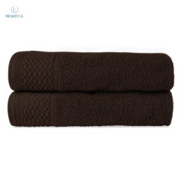 Darymex - ręcznik bawełniany SOLANO Ciemny Brąz 2x(70x140 cm)