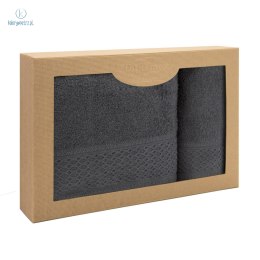Darymex - zestaw ręczników bawełnianych SOLANO Ciemny Popiel (50x90 cm)+(70x140 cm)