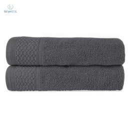 Darymex - ręcznik bawełniany SOLANO Ciemny Popiel 2x(50x90 cm)