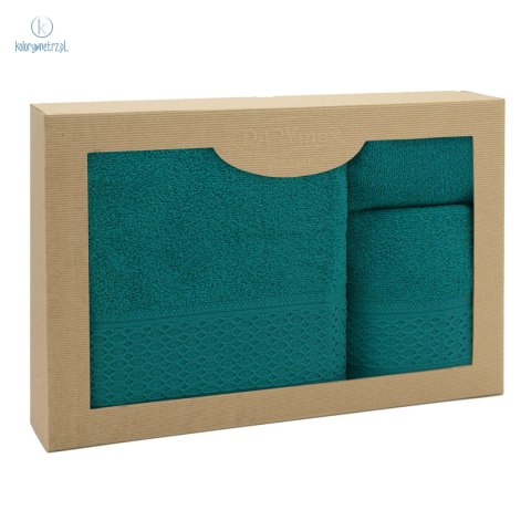 Darymex - zestaw ręczników bawełnianych SOLANO ciemny turkus (30x50)+(50x90)+(70x140)