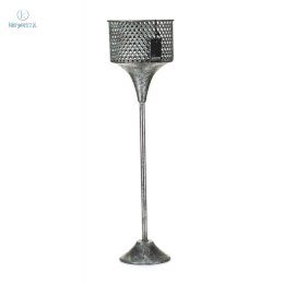 Aluro - metalowy lampion dekoracyjny, na nodze ATEX 58x16 cm