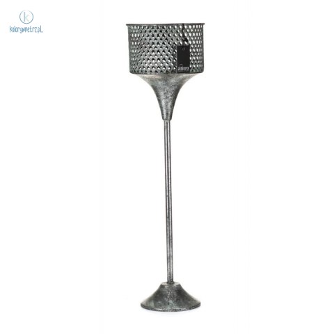 Aluro - metalowy lampion dekoracyjny, na nodze ATEX 58x16 cm