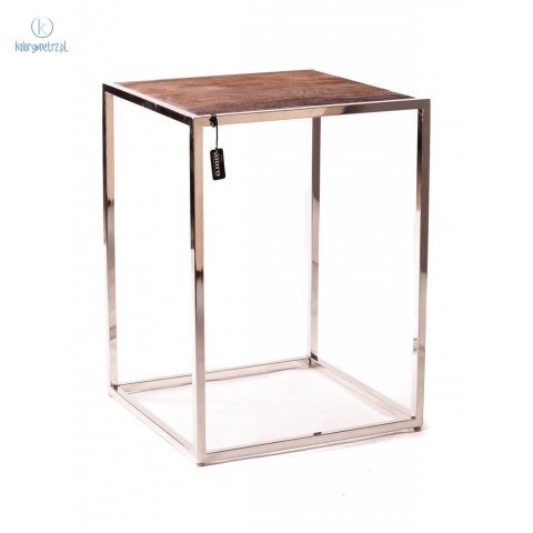 Aluro - loftowy, industrialny stolik pomocniczy FOSIL, 70x52 cm