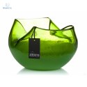 Aluro - dekoracyjna misa szklana ART-IMILIO, zielona 28x20 cm