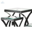 Aluro - komplet 3 loftowych stolików pomocniczych ORSINO