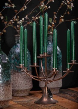 Aluro - metalowy świecznik dekoracyjny na 9 świec ERRIKO, 41x30 cm