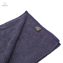 Lenora - ręcznik sportowy, bawełniany, z kieszonką 30x110 cm granatowy